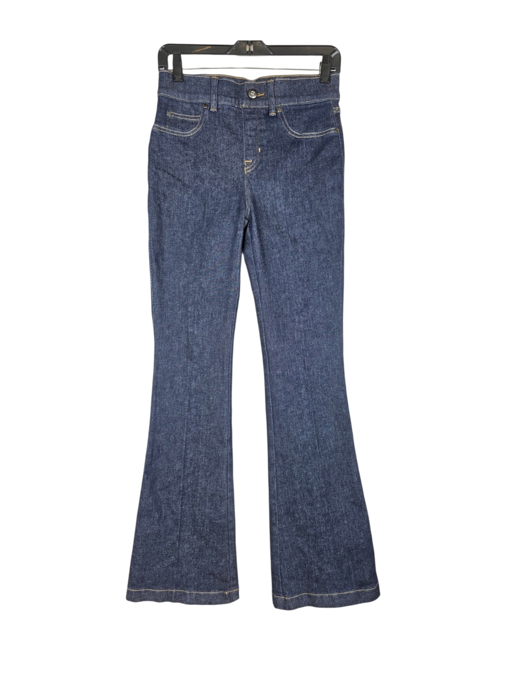SPANX Dark washed indigo High rise Fit & Flare pull-on Jeans